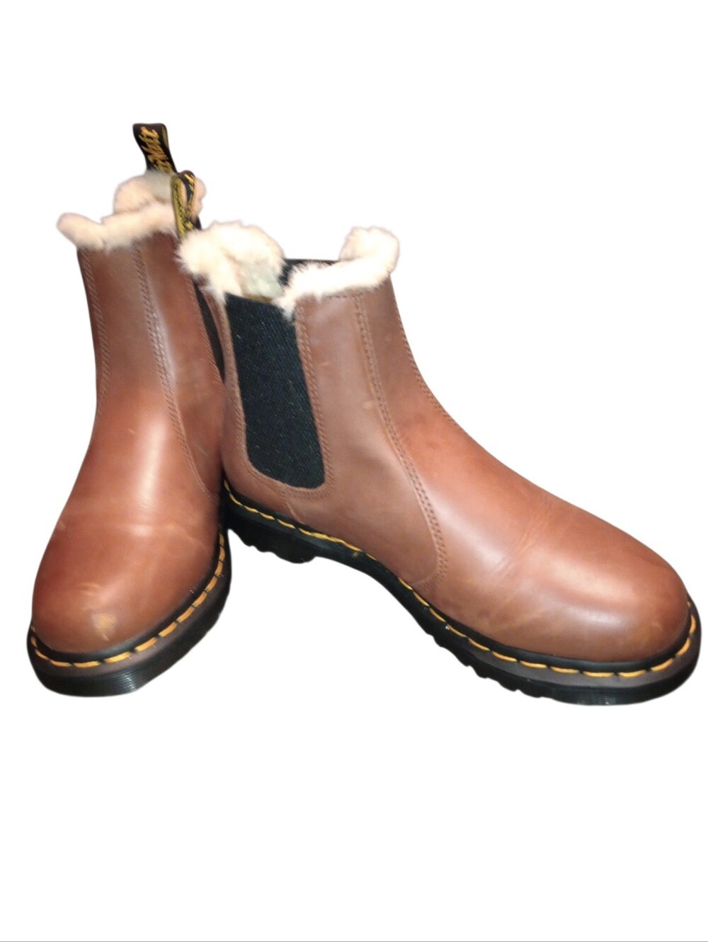 Dr Martens 2976 Leonore Women's Faux Fur Lined Chelsea Boots, Worn Once, Size 9